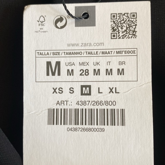 Zara textured floral cropped top. - Picture 8 of 8